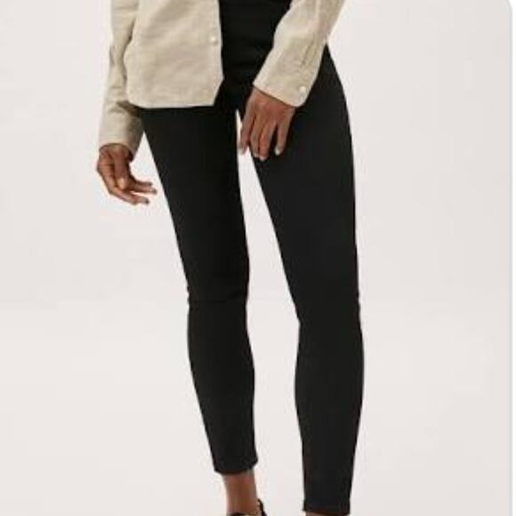 EVERLANE Black Skinny Ankle Length Ponte Pant Side Zipper Stretch 4 - Picture 2 of 8